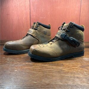 Icon Superduty 4 Brown Leather Motorcycle Riding Boots Men’s Size 11